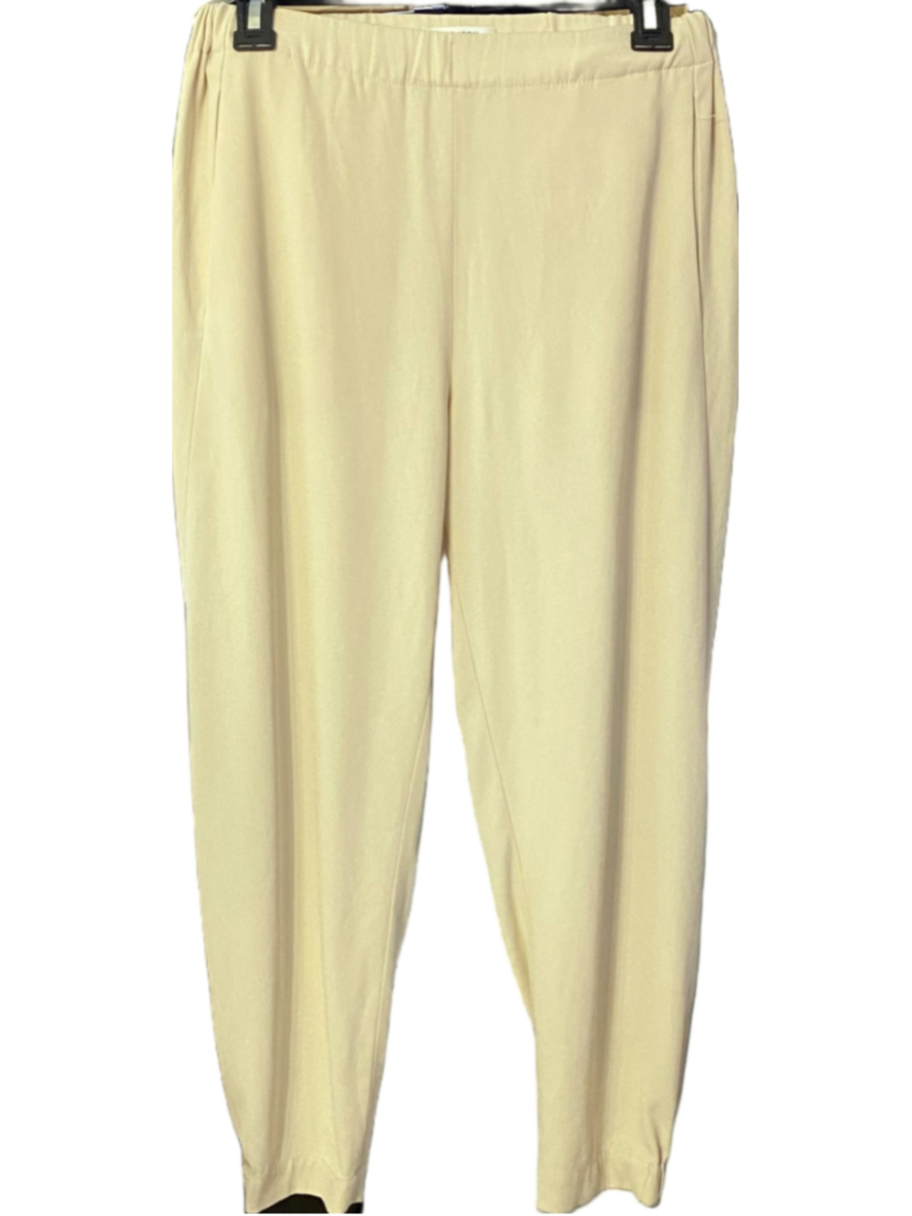 Babaton Aritzia Dexter Women M Cream Jogger Trousers Elastic Waist Tapered Pants